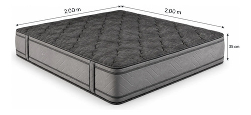Colchon 2.00x2.00x0.35 Res King-house Abu Dabi C/europillow