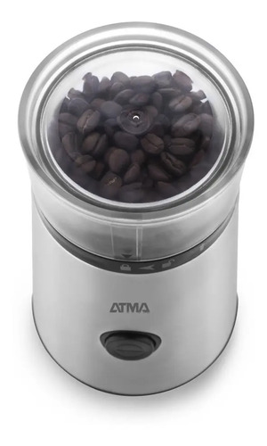 Molinillo De Café Atma Mc8141n. Acero Inoxidable, Apto Para Granos Y Semillas. Gris