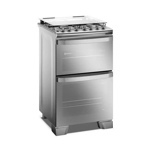 Cocina A Gas Electrolux Experience 4 Hornallas Multigas Eléctrico Doble Horno, Perfectcook Y Vaporbake Inox F4edm Espejado