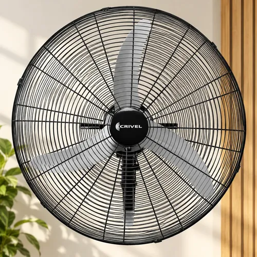 Ventilador Pared 24 Crivel Industria /3 Aspas Metalicas 61 Cm 50hz Gris Metalicas 3