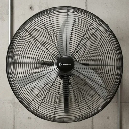 Ventilador Pared 24 Crivel Industria /3 Aspas Metalicas 61 Cm 50hz Gris Metalicas 3