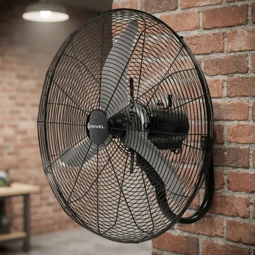 Ventilador Pared 26 Crivel Industrial/3 Aspas/200w C/control 26 Cm 50 Hz Gris Metalicas 3