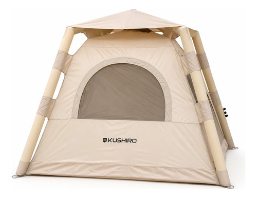 Carpa Kushiro 2.2mx2.2m Columnas Inflables Beige  2ven/2puer Beige