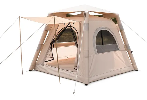 Carpa Kushiro 2.2mx2.2m Columnas Inflables Beige  2ven/2puer Beige