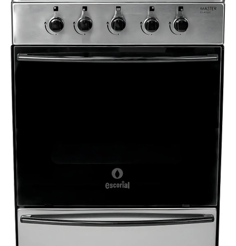 Cocina A Gas Escorial 4 Hornallas Acero Inoxidable Gas Natural 56cm Plateado