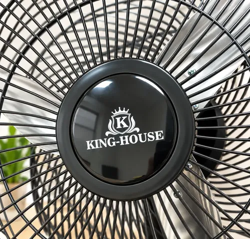 Ventilador Pie 20 King-house 3 Aspas Metal/3 Vel/90w 20 Cm 50 Hz Negro Gris Metal 3