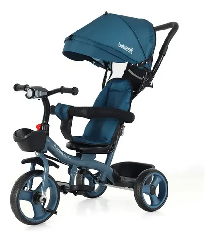 Triciclo Bebesit Asiento Girat. 360° Azul Petroleo Azul
