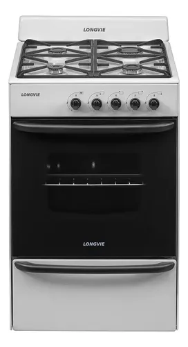 Cocina A Gas Longvie 13231bf 56cm Blanca Cajón Parrilla Color Blanco