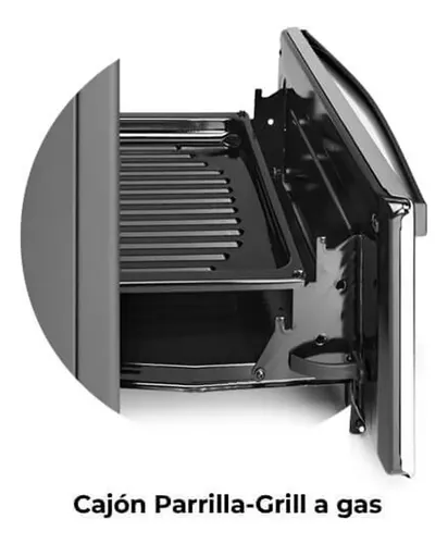 Cocina A Gas Longvie 12231g 56cm Grafito Cajón Parrilla Tipo De Conexión Multigas