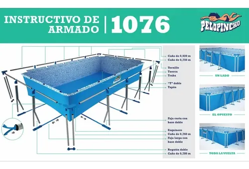 Pileta Pelopincho 1076 Azul Mosaico