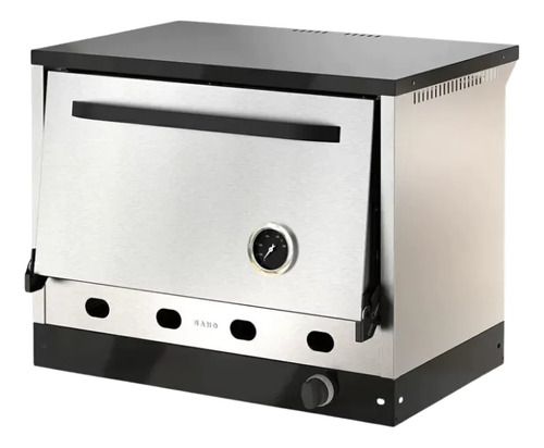 Horno Pizzero Morelli Kuma 6 Moldes Acero P/ciega Gn Gris