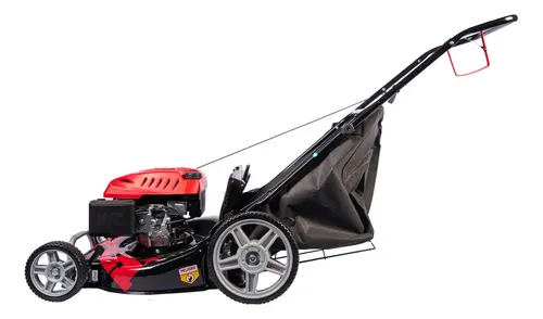 Cortadora De Cesped Petri 6 Hp Nafta Bolsa Tritura 3 En 1 Negro